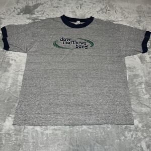Vintage Dave Matthews Band 90s Y2K Tour Concert Ringer Shirt XL USA